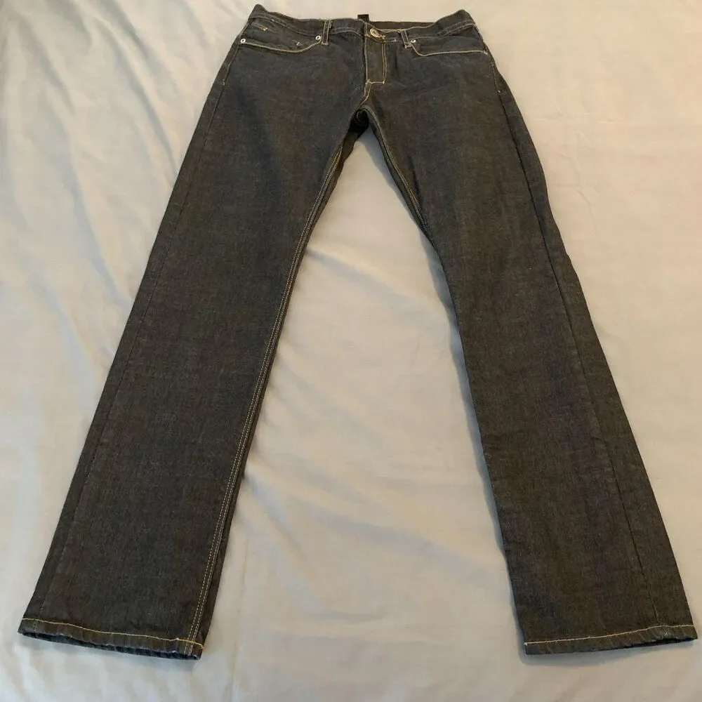 Ecko Unltd Jeans Mens‎ 31x32 Blue Dark Wash Straight Leg Fit Cotton Denim Pants
